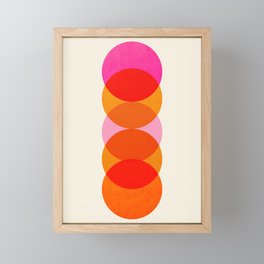 Abstraction_COLOUR_CIRCLES_001 Framed Mini Art Print
