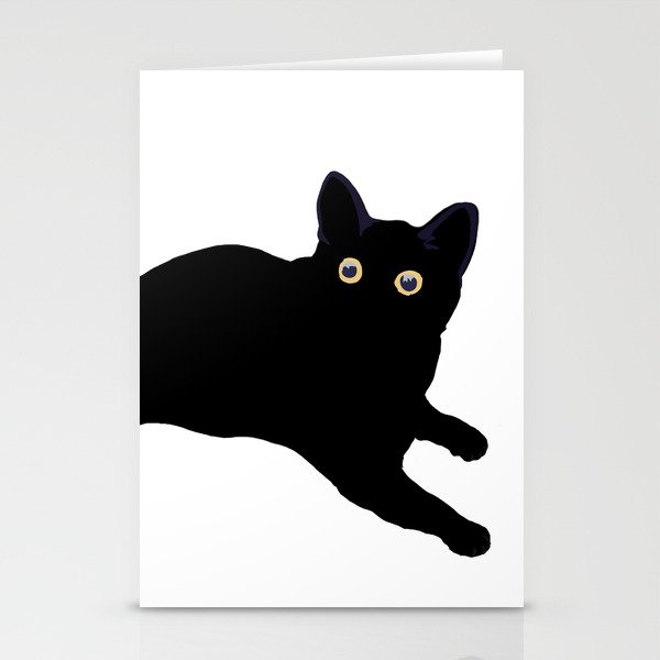 Black cat Stationery Cards