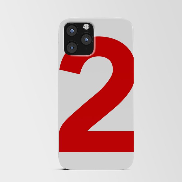 Number 2 (Red & White) iPhone Card Case