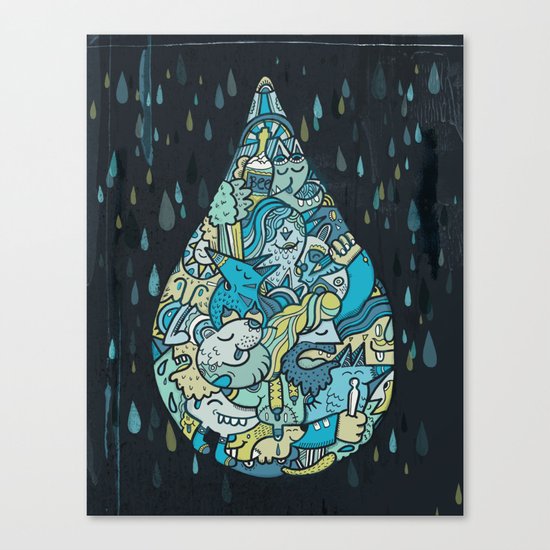 If heaven were a drop of rain Canvas Print