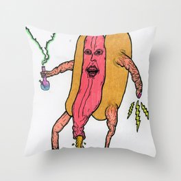 Frankfurter Kush    https://www.instagram.com/groovyartcreamsocial Throw Pillow