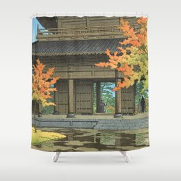 Kawase Hasui, Nanzenji Temple In Autumn - Vintage Japanese Woodblock Print Art Shower Curtain