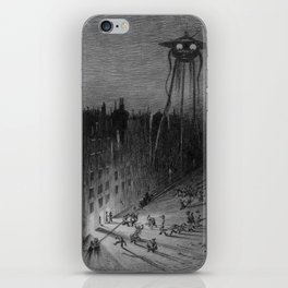 Scenes in Regent Street and Piccadilly - War of the Worlds vintage poster by  Henrique Alvim Corrêa  iPhone Skin