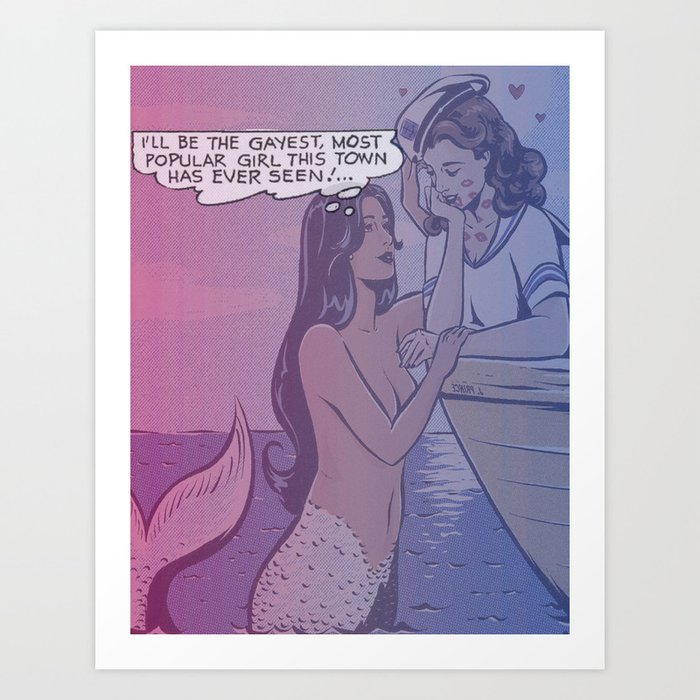 The Gayest Mermaid Art Print