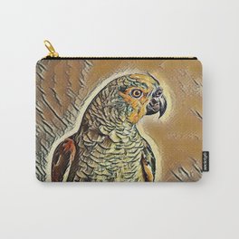 A parrot standing on a woman's hand - artistic illustration artwork Carry-All Pouch | Naturelover, Parrots, Illustrationartwork, Parrot, Habatourcreations, Naturelove, Natureillustrations, Natureillustration, Birds, Birdslovers 