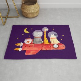 Let's All Go To Mars Rug