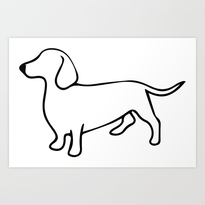 Dachshund line sales drawing