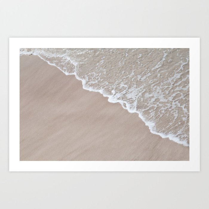 Neutral Sea Foam Beach Dream #1 #ocean #wall #decor #art #society6 Art Print