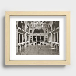 Vintage photo - Pool inside hotel Recessed Framed Print