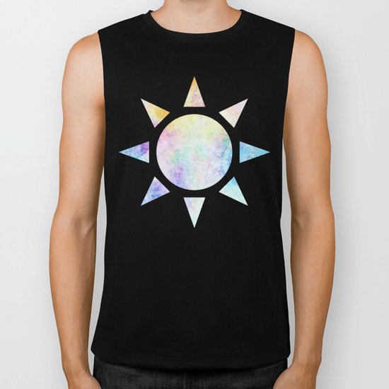 Pastel Color Splash 04 Biker Tank