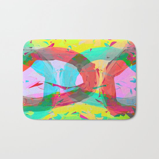 pastel color rings Bath Mat