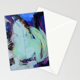 Abstract Expressionism Blue Pastel Vector Art  Stationery Card