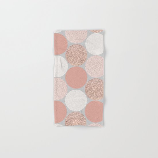 Rose Gold Dots Hand & Bath Towel