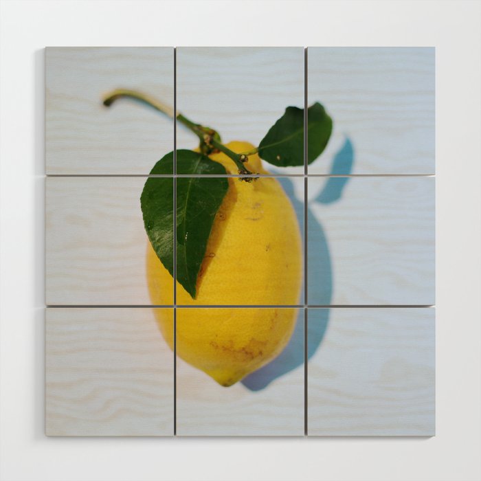 Summer Lemon Wood Wall Art