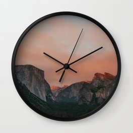 Yosemite National Park Sunset Wall Clock