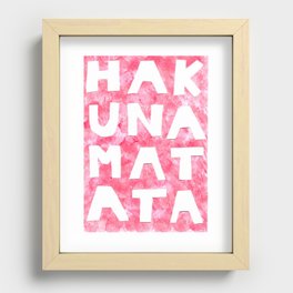 Hakuna Matata Recessed Framed Print