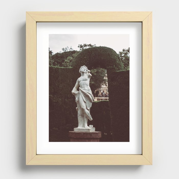 Elegant Renaissance White Marble Statue Photography Recessed Framed Print