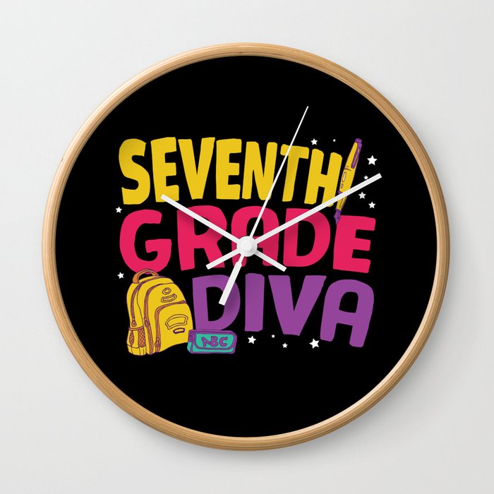 Seventh Grade Diva Wall Clock