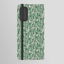 Watercolor Tropical Monstera Leaves Android Wallet Case