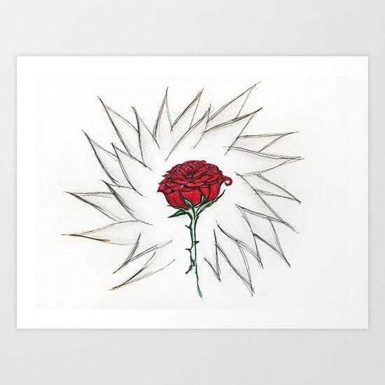 Bright Rose Art Print