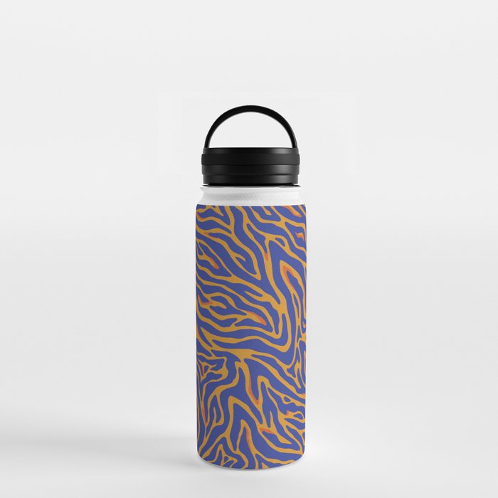 Abstract Zebra skin pattern. Digital Illustration Background Water Bottle