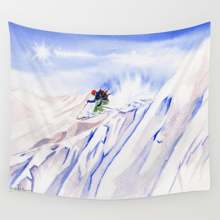 Skiing tapestry deals