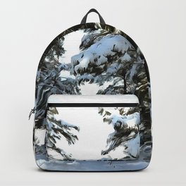 Pine Tree Coated In Snow Backpack