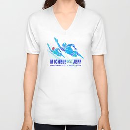 Swimmer V Neck T Shirt
