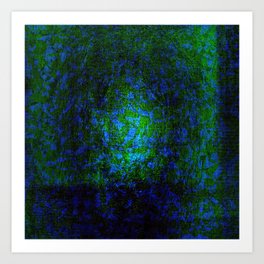 Abstract blue and green Art Print