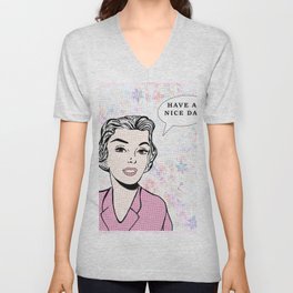 Woman in retro style - series 1a V Neck T Shirt