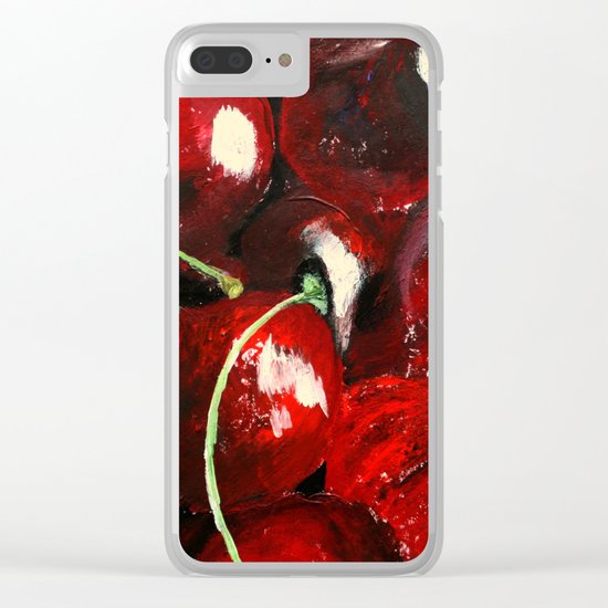 Cherries - Still Life In Acrylics Original Fine Art Clear iPhone Case