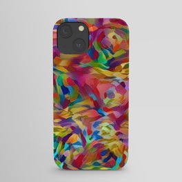 Colorful Seaweed Abstract Elegant Art Collection iPhone Case