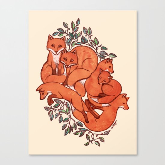 Fox Tangle Canvas Print