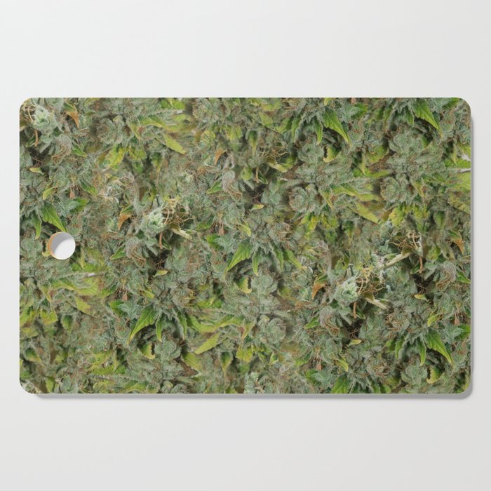 cannabis bud, marijuana macro Cutting Board