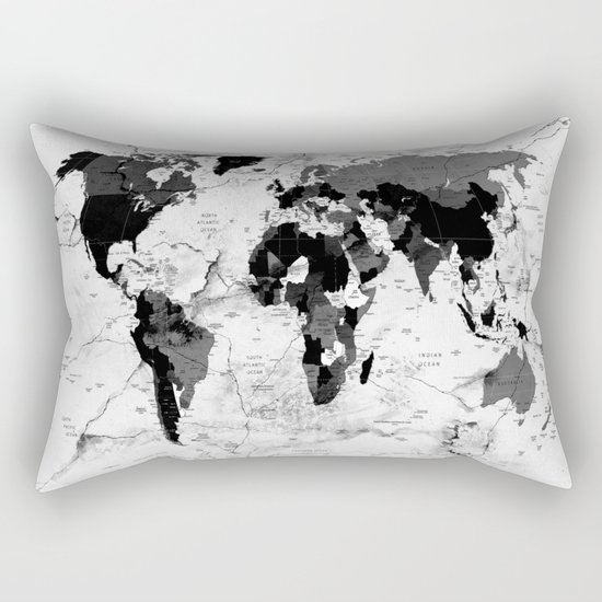 world map political marble Rectangular Pillow