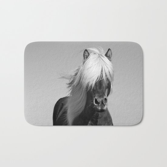Portrait of a Horse in Scotish Highlands Bath Mat