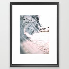 Pink Sea Waves Framed Art Print | Illustration, Sea, Pink, Blue, Wall Decor, Water, Waves, Ocean, Wave, Vintage 