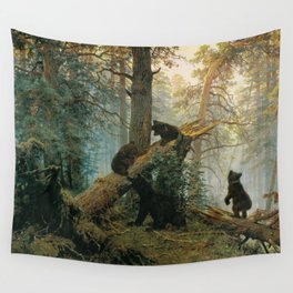 Morning in a Pine Forest by Shishkin and Savitsky (1889) Wall Tapestry
