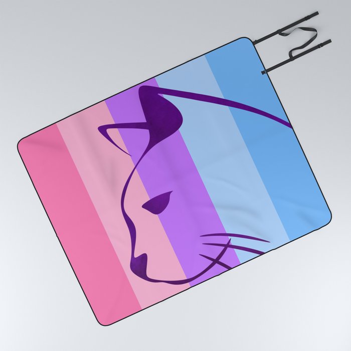 Catgender Flag Picnic Blanket