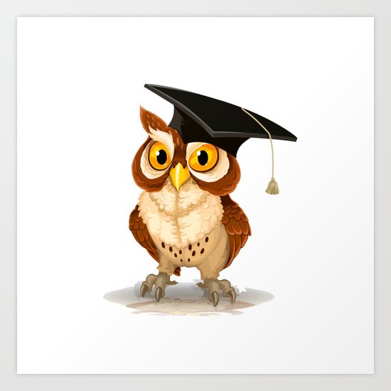 Graduated OWL Art Print