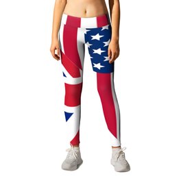 American and Union Jack Flag Leggings | English, Digital, Abstract, Us Flag, American, Illustration, England, State, America, Great Britain 