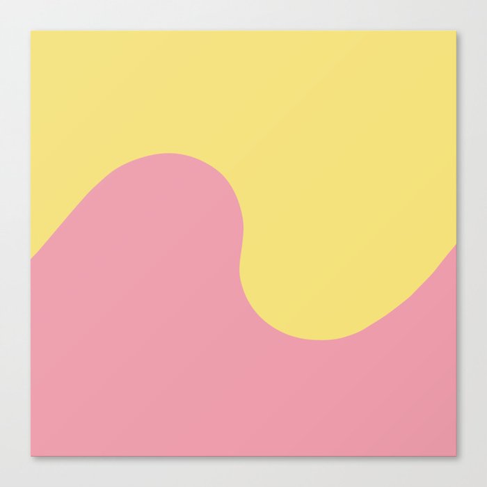 Wave Swirl Pink Lemonade Canvas Print