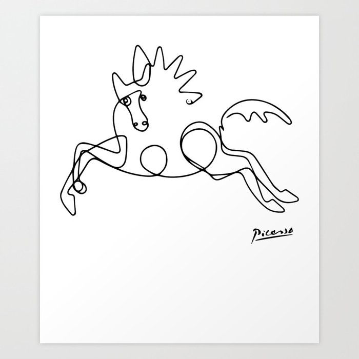 Pablo Picasso Horse Artwork Shirt, Sketch Reproduction Art Print by  Art-O-Rama Shop | Society6
