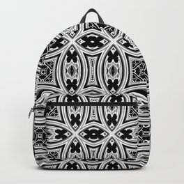 Butterflies and Rings of Lace in Black and White Backpack