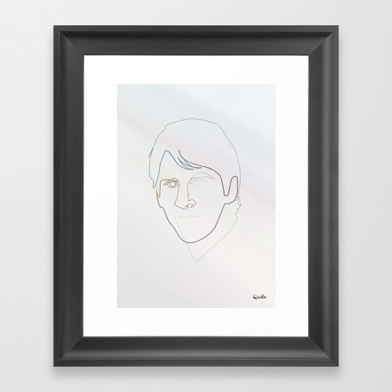 One line Leo Messi Framed Art Print