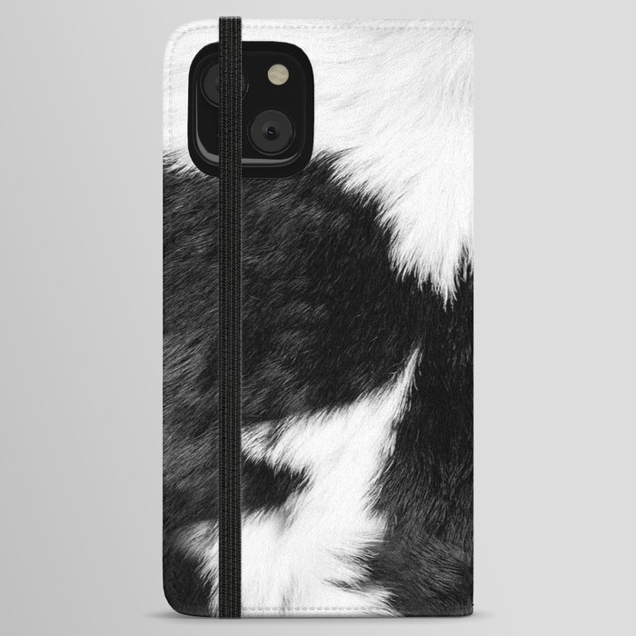Farmhouse Cowhide in Black and White iPhone Wallet Case