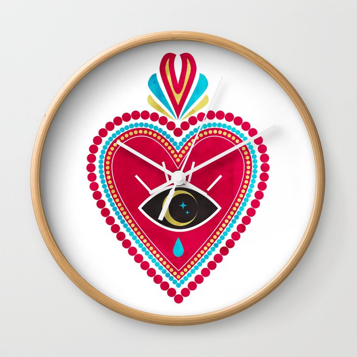 Ex Voto Sacred Heart Wall Clock