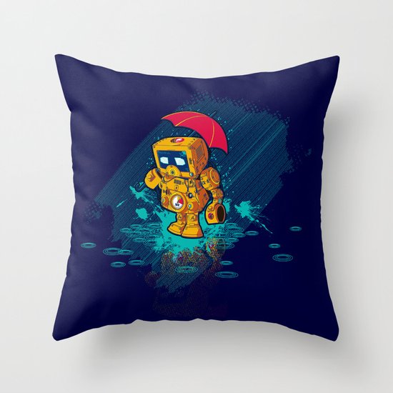 TINY ROBOT Throw Pillow