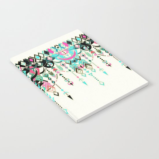 Modern Deco in Pink and Turquoise Notebook