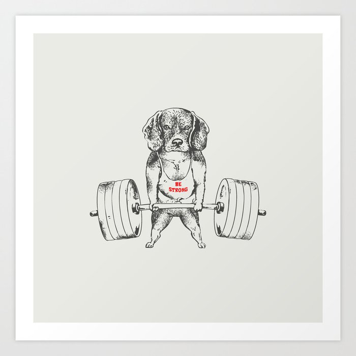 Society6 ケース Do You Even Lift by Huebucket Beagle Lift Art Print by Huebucket | Society6